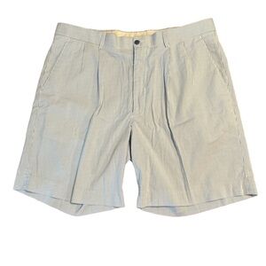 Alan Flusser Golf Men’s Seersucker‎ Stripe Shorts Blue and White Size 38